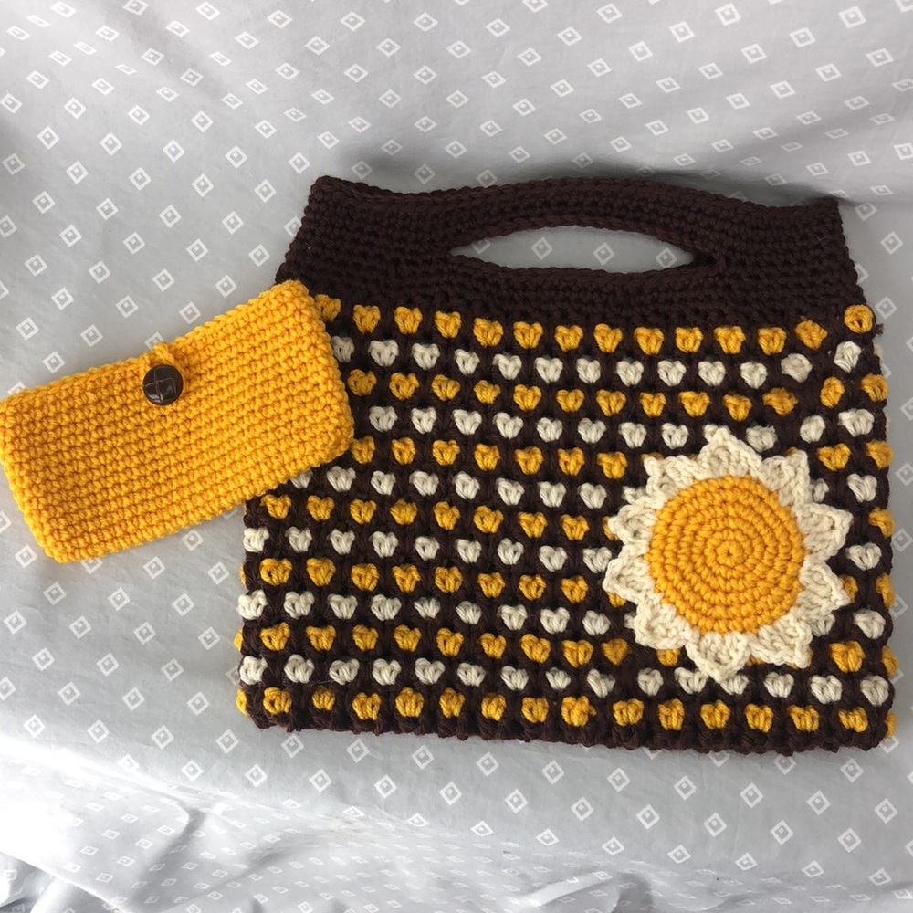 Handmade Crochet Fall Purse & Wallet Set - Picture 3 of 13